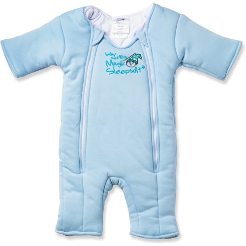 Baby Merlin's Cotton Magic Sleepsuit - Blue - 3-6 Months