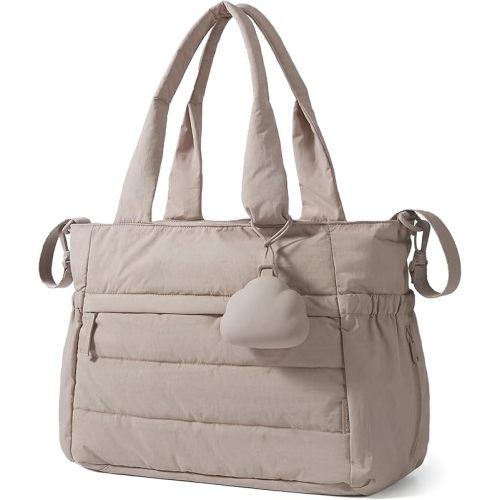 BAGSMART Diaper Bag Tote, Hospital Bag for Labor Delivery, Puffy Maternity Travel Diaper Tote, Baby Bag with Pacifier Case