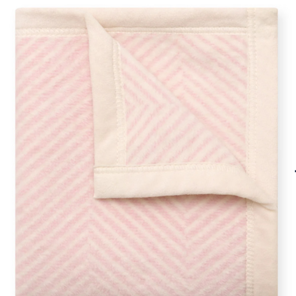Harborview Herringbone Ballet Pink Mini Blanket