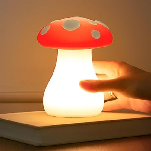 Mindsight [New 'Mindful Mushroom' Guided Breathing Lamp for Mindfulness & Relaxation | Cozy Ambient Night Light for Stress & Anxiety Relief | Calming Mushroom Decor for Adults | Self Care Gift