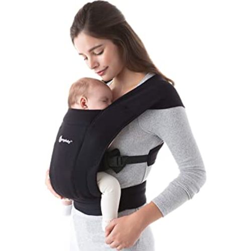 Ergobaby Embrace Cozy Newborn Essentials Baby Carrier Wrap (7-25 Pounds), Pure Black : Amazon.com.au: Baby