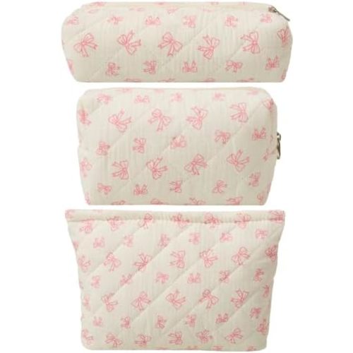 LYDZTION Makeup Bag Cosmetic Bag for Women,1Pcs Large Capacity Makeup Bags and 1Pcs Pencil Case Makeup Brushes Storage Bag Travel Toiletry Bag Organizer