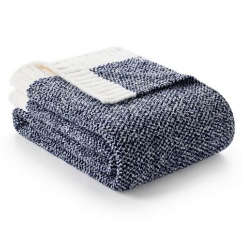 Snuggle Sac Heather Blue Throw Blanket For Couch,ultra Soft Microfiber Knitted Blanket Cozy Warm Blankets,blue(throw)