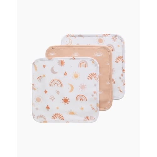 3 Pack Organic Wash Cloths - Bohemian Bliss