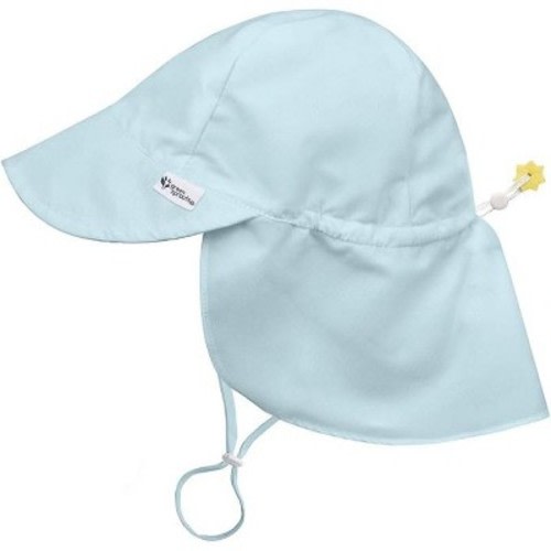Green Sprouts Baby/Toddler UPF 50+ Eco Flap Hat - Light Aqua - 0/6 Months