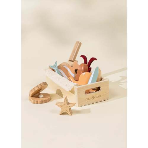 Wooden Seafood Playset