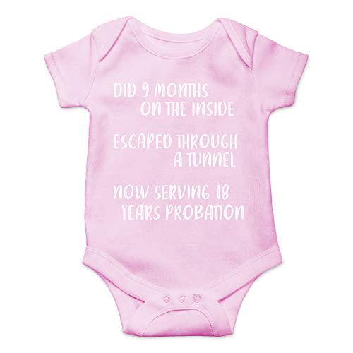 CBTwear Did 9 Month, Escaped Through a Tunnel, Serving 18 Years Baby Bodysuit Unisex Comfy Humor