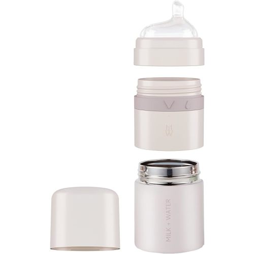 MILK & WATER All in One Baby Bottle & Baby Formula Dispenser On The Go, 5oz - Keeps Water Warm & Formula Fresh - Baby Formula Mixing Bottle with Anti Colic Nipple - Leak-Proof - 3+ Months (Pink)