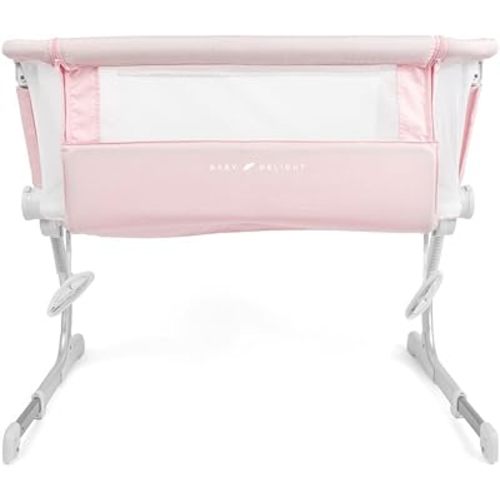 Baby Delight Beside Me Dreamer Bassinet | Bedside Sleeper | 6-Position Height Adjustment | Peony Pink