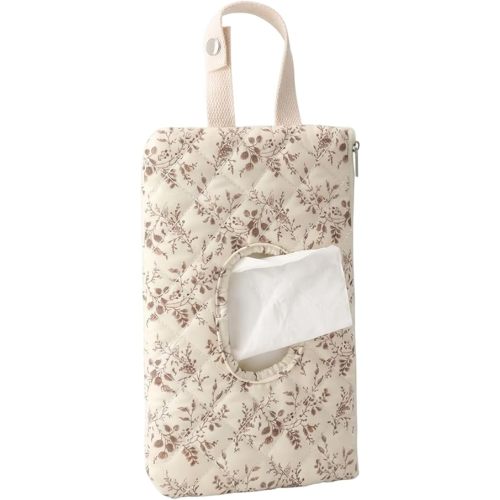 Diaper and Wipes Pouch, Wide Opening Portable Wipe and Diaper Pouch for Purse, Convenient Wipe Organizer for Home, and Travel, Floral Pattern Design Measuring 10.2 by 5.9 Inches