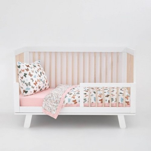 Little Unicorn Cotton Muslin Toddler Bedding Set, Color: Butterflies