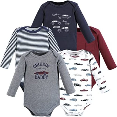 Hudson Baby unisex-baby Cotton Long-sleeve Bodysuits