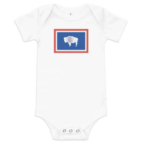 Wyoming Flag Baby Onesie