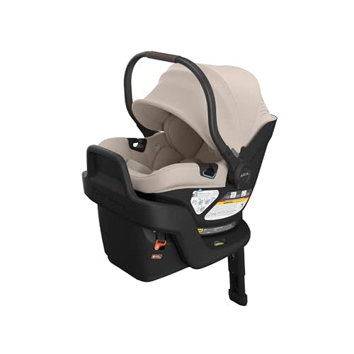 UPPAbaby Aria V2 Lightweight Infant Car Seat - Load Leg + Anti-Rebound Panel - Infant Insert + All-Weather FootCover Included - Direct Stroller Attachment- Ada (Sandstone)