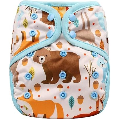 OsoCozy One Size Reusable Cloth Diaper Cover - For Babies 8-35lbs
