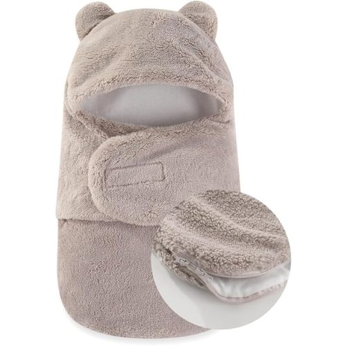 Baby Winter Fleece Swaddle Blanket 0-3 Months Boys Girls Warm Adjustable Newborn Swaddling Wrap Soft Plush Sleeping Sacks