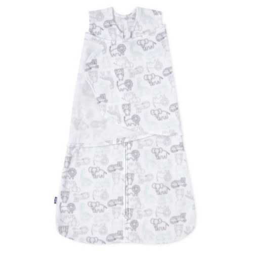 HALO Innovations SleepSack Micro-Fleece Swaddle Wrap - Animal Action - S