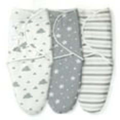 IR Imperial Rooms 3 Piece Newborn Baby Swaddle Wrap Blanket Sleep Sack 0-3 Months for Grey Unisex
