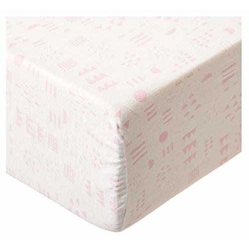 HonestBaby unisex-baby Classics Fitted Crib Sheets Set Standard Mattress, 100% Organic Cotton Baby Boys, Girls, Neutral, 1 Pack - Pattern Play Gray Heather, One Size