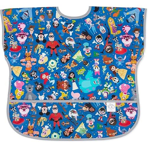 Bumkins Bibs, Baby and Toddler Bibs, Bibs for Girls and Boys, Large for 1-3 Years, Short Sleeve Waterproof Bib for Kids