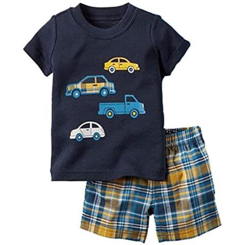Toddler Boy Cotton Summer Short Sleeve T-Shirt and Short Set