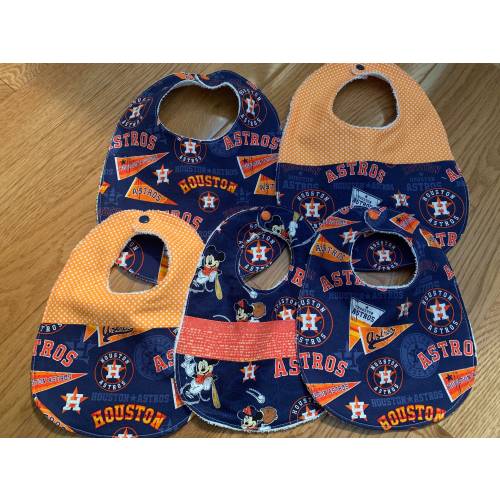Houston Astros Baby Bibs and Pacifier Clips