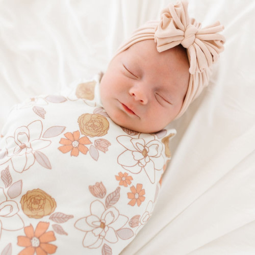 Bunny Knots Headwrap - Rose Gold, Newborn