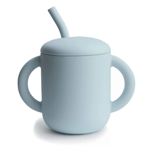 Silicone Training Cup + Straw