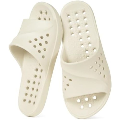 Shower Shoes for Womens Mens Massage Pool Slides with Arch Support Quick Drying Beach Sandals Non Slip Summer Bathroom Indoor House Slippers with Drain Holes