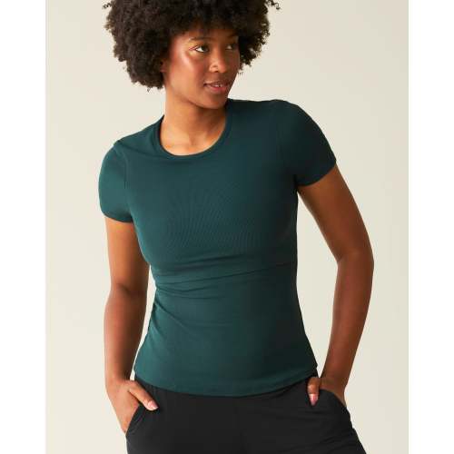 Ribbed Bamboo Crew Neck Nursing T-shirt | Kindred Bravely