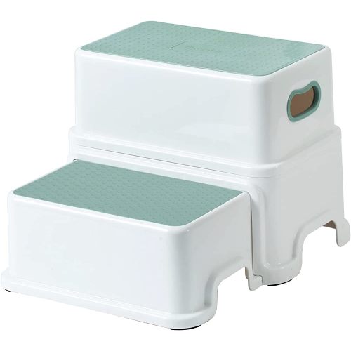 3-in1 Step Stool for Kids, Green/White