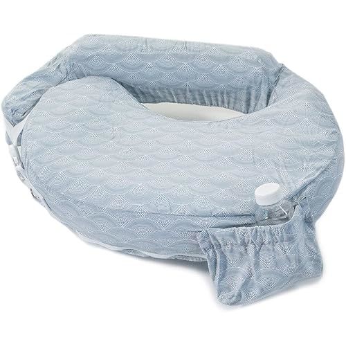 My Brest Friend Inflatable Travel Nursing Pillow for Breastfeeding, Bottlefeeding & Posture Support with Slipcover, Horizon