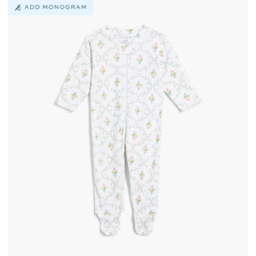 The Footie Pajama 0-3 months - Pastel Trellis – Hill House Home