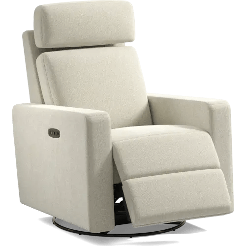 Clifton Gray Knitted Swivel Glider Recliner | Rooms to Go