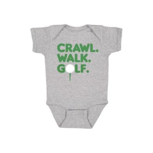 Baby Boys Crawl, Walk, Golf Short Sleeve Bodysuit