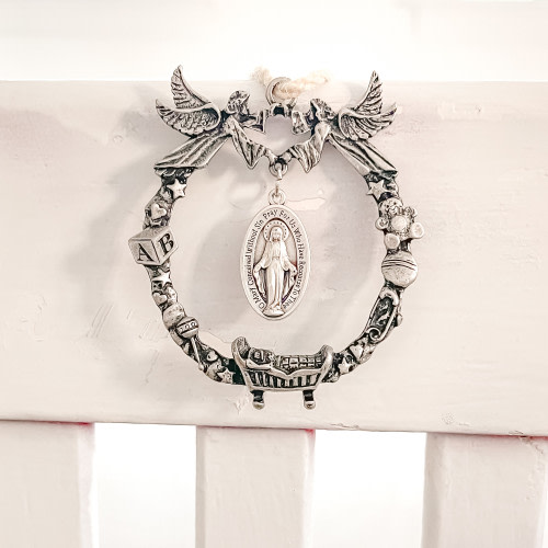Miraculous Medal Crib Metal