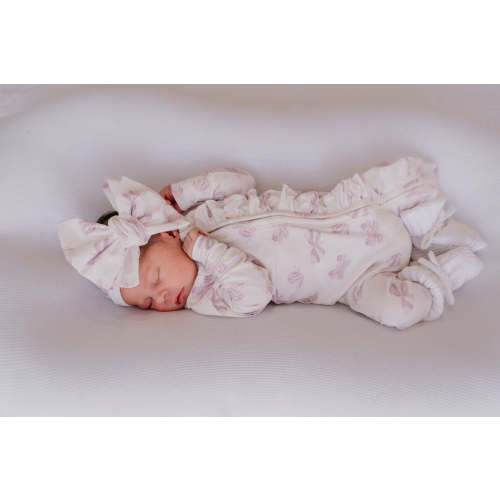 Frill Zip Romper | Lilac Butterflies – Little and Fern