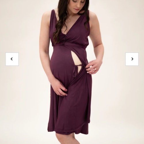 Juliet Labor & Postpartum Gown in Plum – Lila