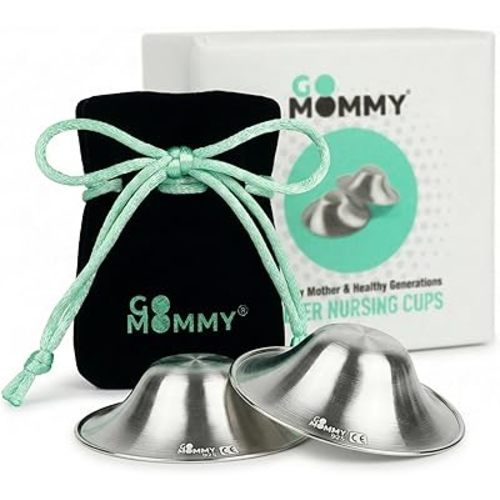 The Original Silver Nursing Cups, Nipple Covers for Nursing Newborn, Nipple Protector for Breastfeeding, No Need Nipple Cream, Newborn Essentials Must Haves