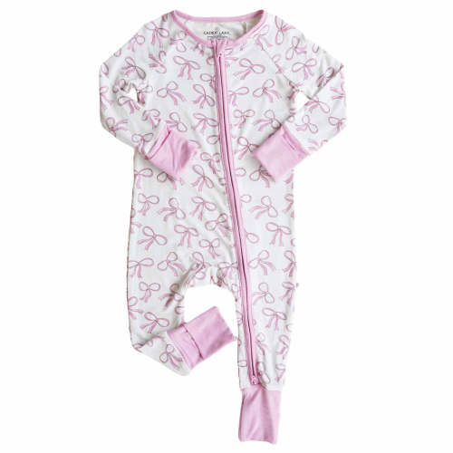 Caden Lane® | Blushing Bow Zip Romper