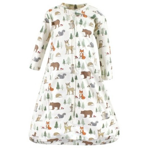 Hudson Baby Long Sleeve Cotton Jersey Sleeping Bag, Forest Animals, Size: 6-12 months