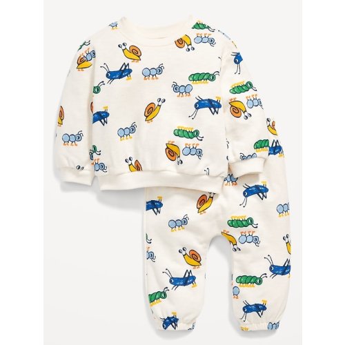 Unisex Crew-Neck Sweatshirt & Jogger Pants Set for Baby