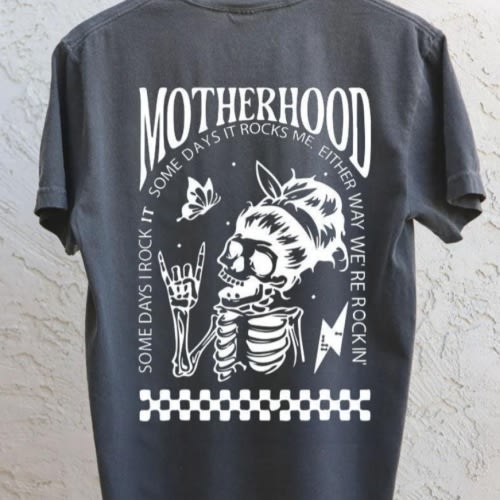 Nursing T-shirt Motherhood Sometimes I Rock It Sometimes It Rocks Me