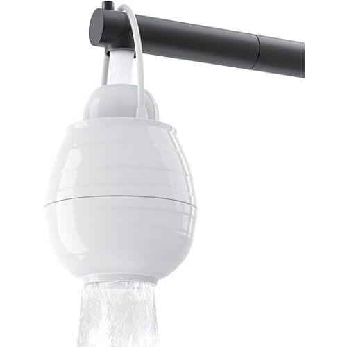 Family Bath Water Filter for Tub Faucet – 10-Stage Filtration, Removes Chlorine & Impurities, Softens Hard Water, Gentle on Skin & Hair, Easy to Install (White)