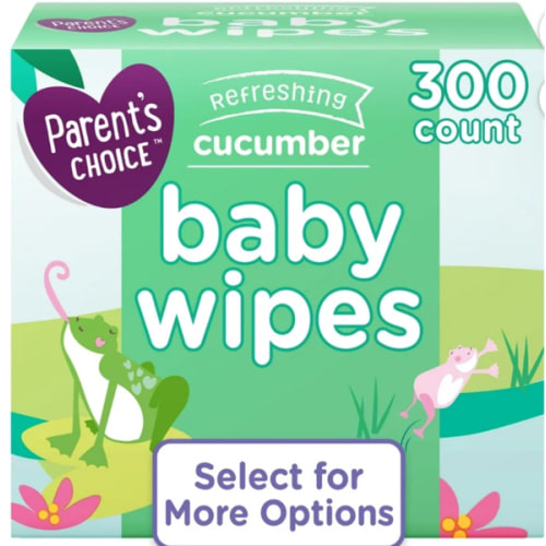 Parent's Choice Toallitas Húmedas para Bebés con Aroma a Pepino 300 Unidad (Seleccione para Más Opciones)