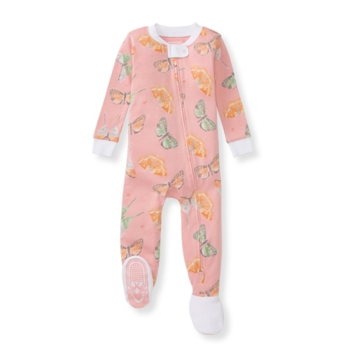 Desert Moths Organic Baby Girl Sleeper - 6-9 Months