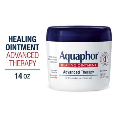 Aquaphor Healing Ointment Advanced Therapy, Skin Protectant for Dry, Compromised Skin, 14 oz Jar