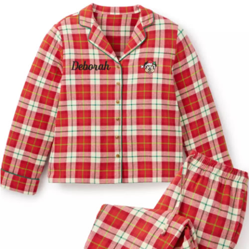 Santa Mickey Mouse Plaid Holiday Sleep Set for Men