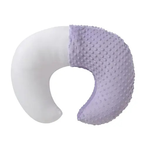 Nursing Pillow and Positioner with Cover for Breastfeeding and Bottle Feeding, Propping Baby, Tummy Time, Baby Sitting Support, Awake-Time Support (Orchid, 22" x 17.7" x 5.9")
