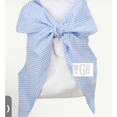 Bow Swaddle ® - Blue Gasparilla Gingham